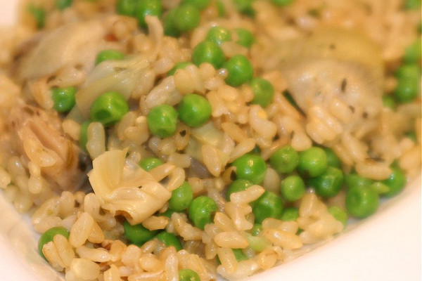 Risotto Carciofi e Piselli